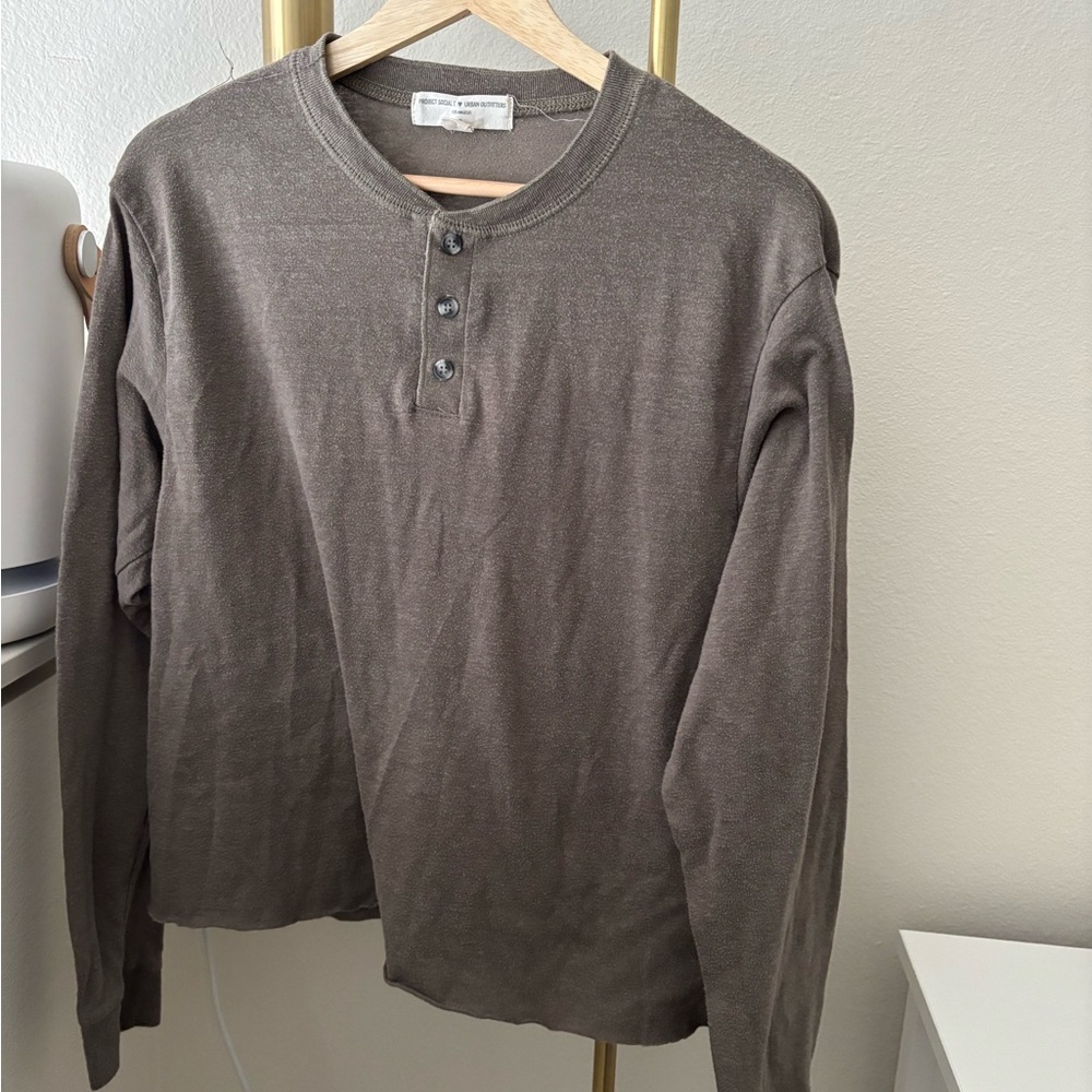 Project Social T olive Henley Shirt from urban outfitters